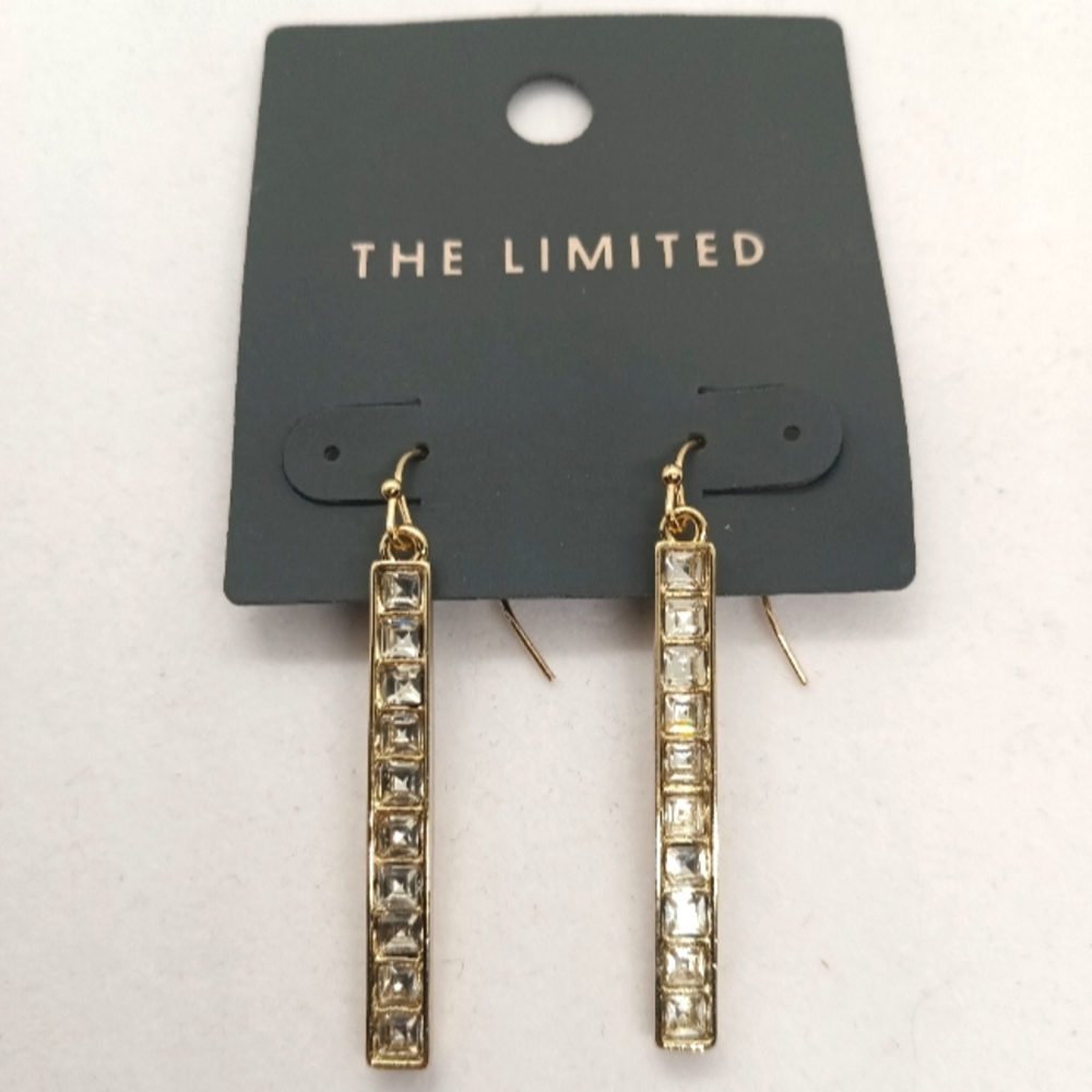 The Limited Rhinestone Gold Tone Earrings